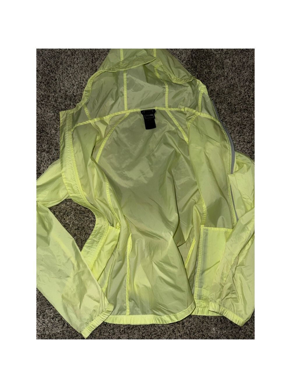 The North Face Neon Yellow Windbreaker Jacket XS Lightweight Hooded Running - Picture 11 of 11